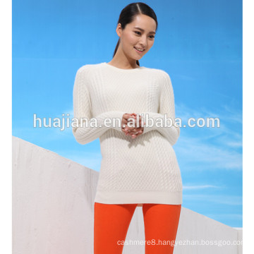 blended cashmere woman's white sweater